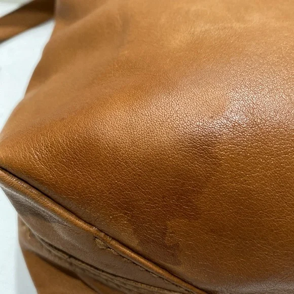 MADEWELL “The Piazza” Soft Tan Leather Tote/ Crossbody Bag - Picture 8 of 16
